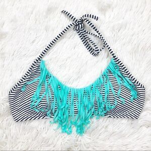 Victoria’s Secret Swim Turquoise Fringe Top Small
